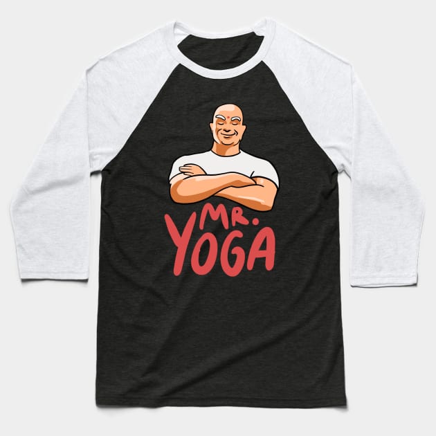 Man Yoga Baseball T-Shirt by isstgeschichte